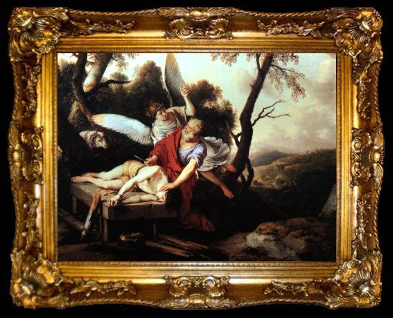 framed  LA HIRE, Laurent de Abraham Sacrificing Isaac g, ta009-2